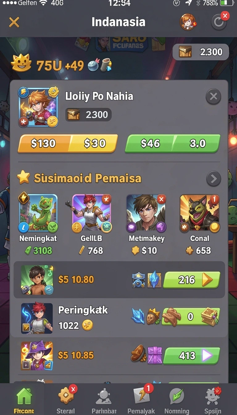 Beragam pilihan permainan menarik dalam aplikasi Download dewagaruda APK untuk Android.