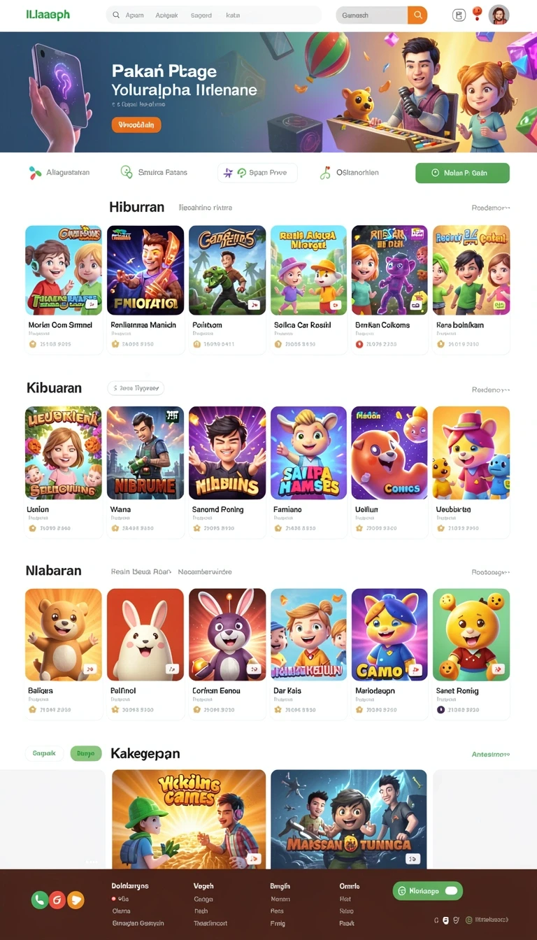 Beragam pilihan permainan menarik dalam aplikasi Download dayak777 APK untuk Android.